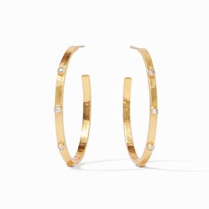 JULIE VOS CRESCENT STONE HOOP | practically named new, Worn once